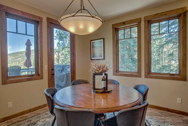 view of dining room