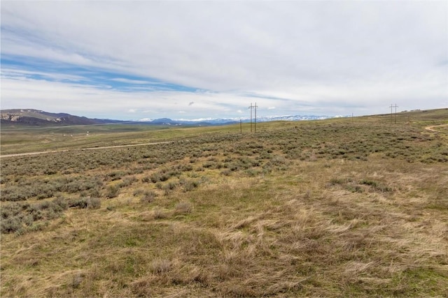 property view of mountains with a rural view