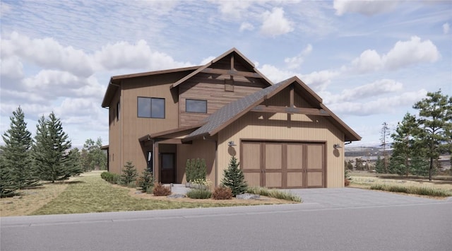 view of front of home featuring a garage