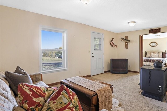 view of carpeted living room