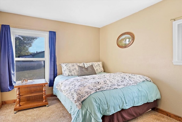 view of carpeted bedroom