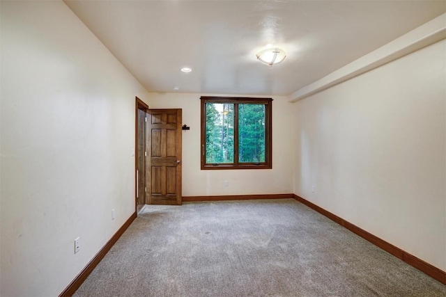 view of carpeted empty room