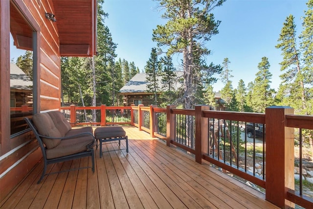 view of wooden deck