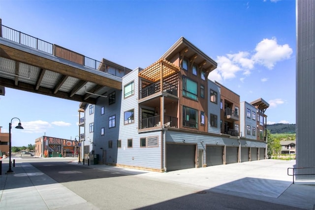 view of property featuring a garage