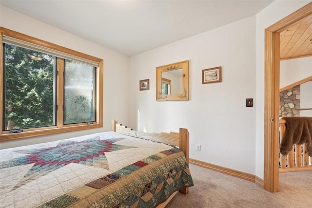 view of carpeted bedroom