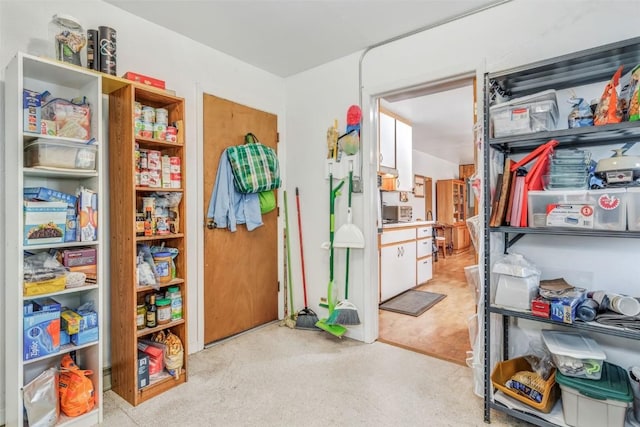 view of storage room