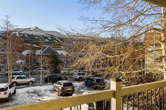 exterior space with a mountain view