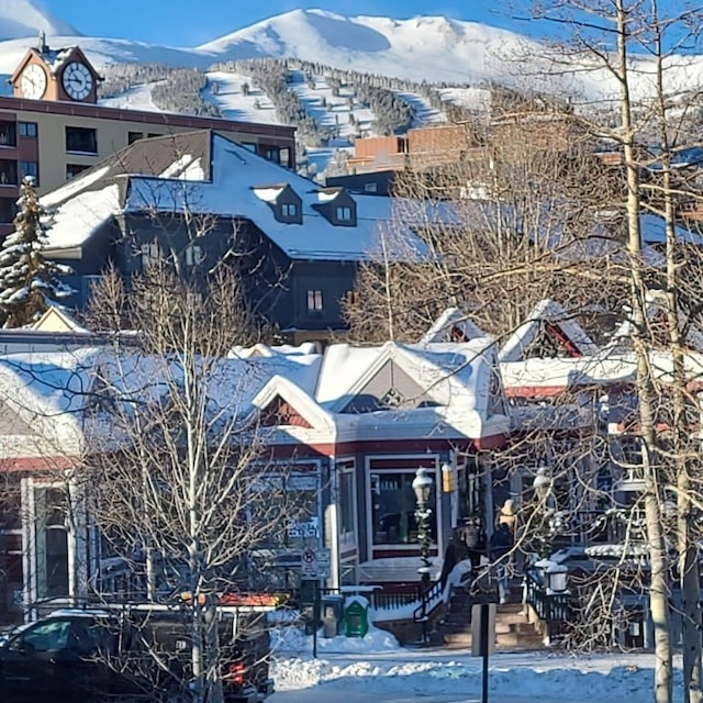 exterior space with a mountain view