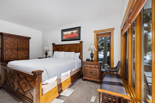 bedroom featuring carpet flooring