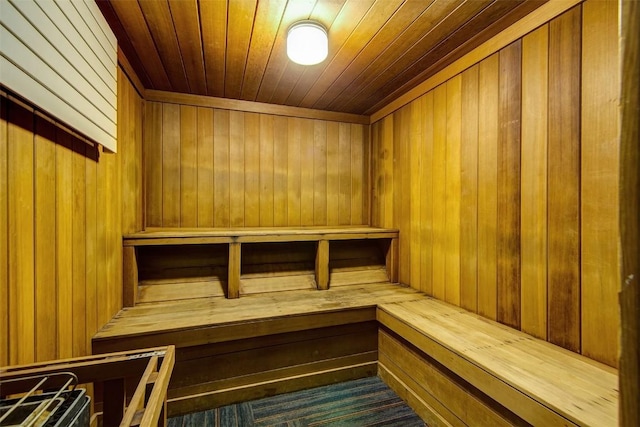 view of sauna