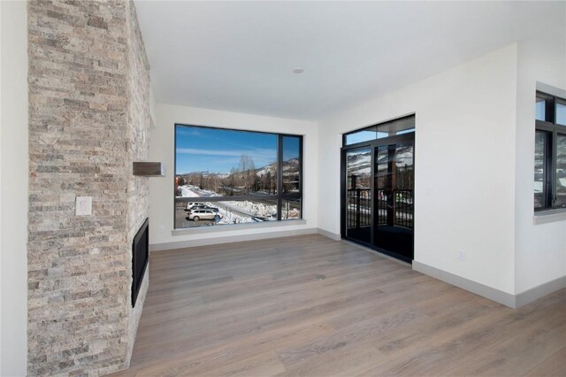 interior space featuring wood-type flooring and a wealth of natural light