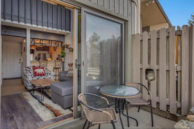 view of patio / terrace with fence