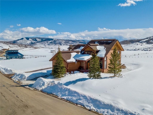 exterior space with a mountain view