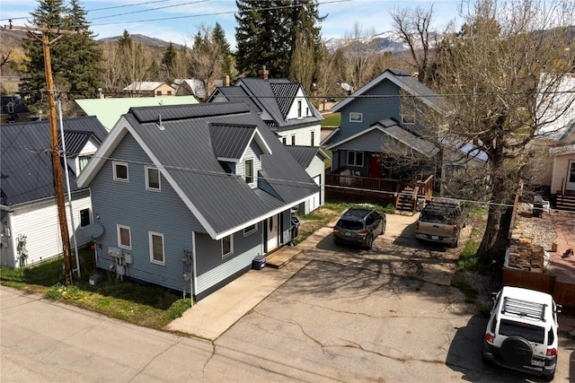 bird's eye view featuring a mountain view