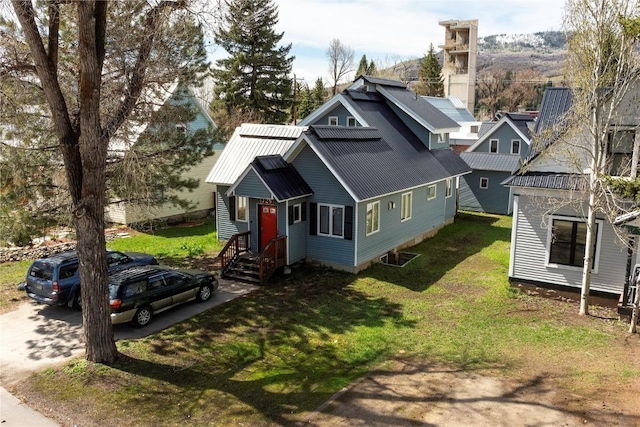 exterior space with a front yard