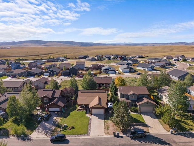 aerial view featuring a mountain view