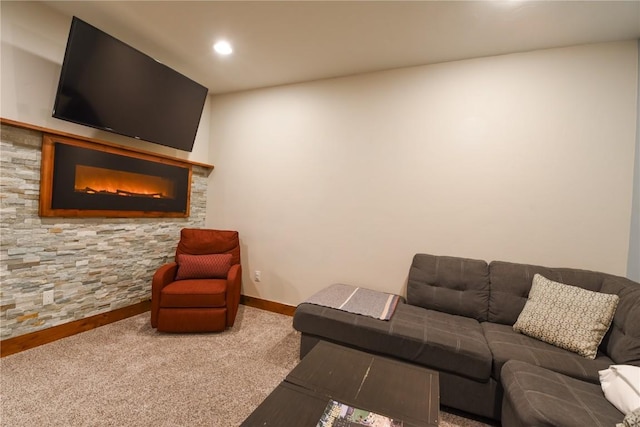 view of carpeted living room