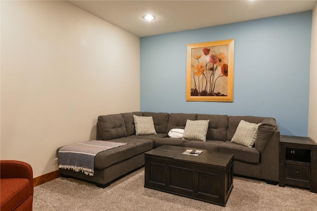 view of carpeted living room