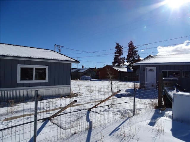 view of snowy yard