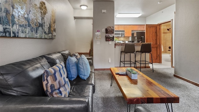 view of carpeted living room