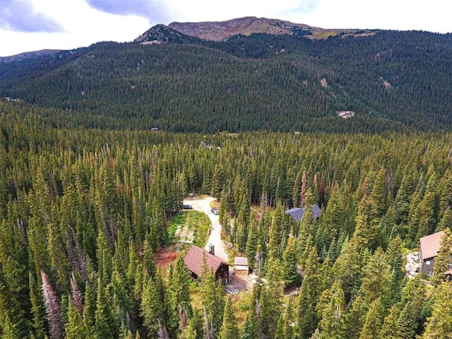 aerial view featuring a mountain view