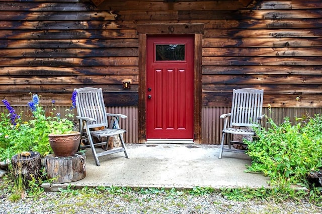 view of doorway to property