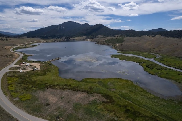 property view of water featuring a mountain view