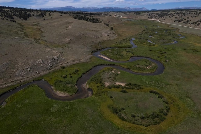 aerial view featuring a mountain view