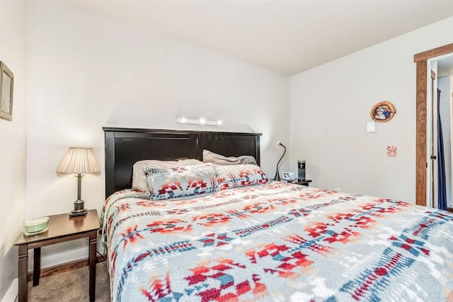 bedroom with carpet floors