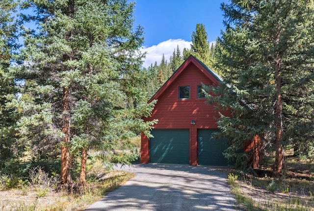 view of home's exterior featuring a garage