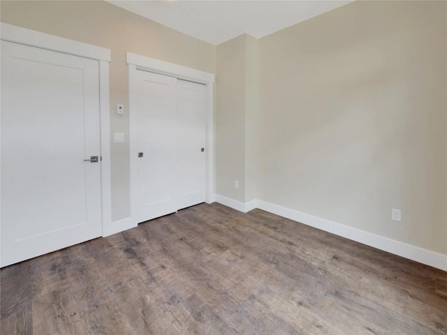 interior space with hardwood / wood-style flooring