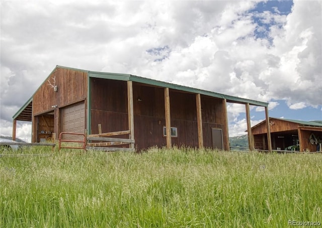 view of horse barn