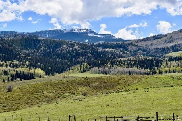 mountain view with a rural view