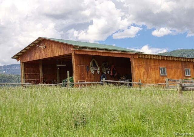 view of horse barn