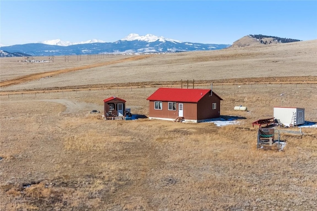 property view of mountains featuring a rural view