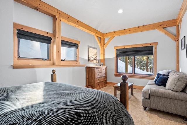 view of carpeted bedroom