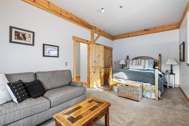 view of carpeted bedroom