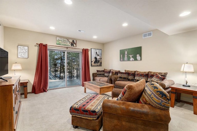 view of carpeted living room