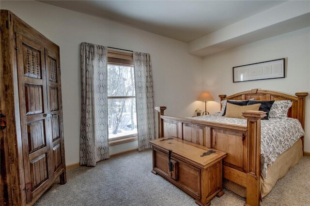 view of carpeted bedroom