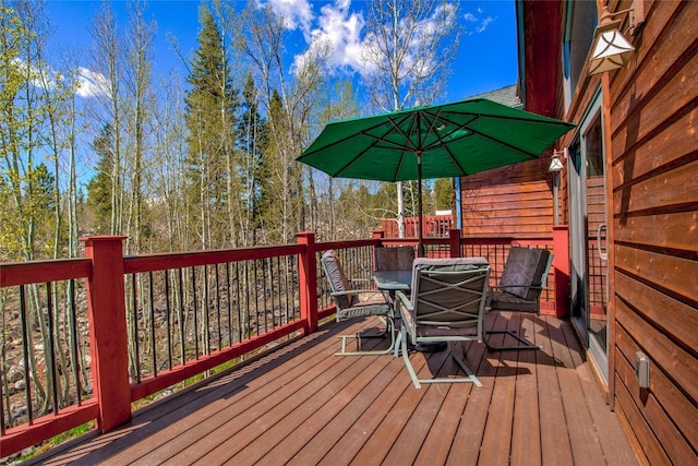 view of wooden terrace