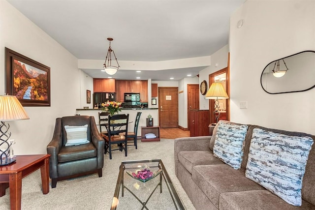 view of carpeted living room