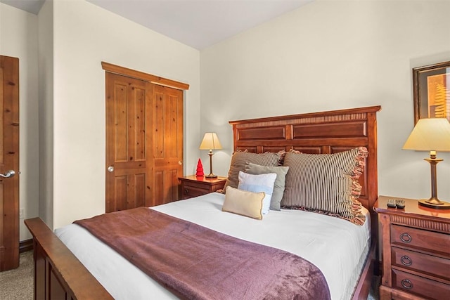 view of carpeted bedroom