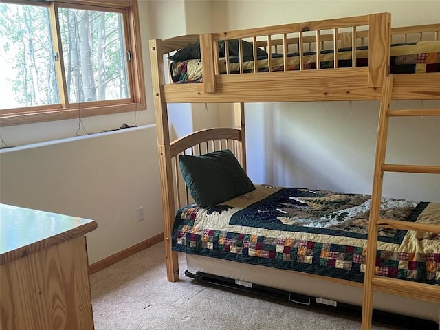 view of carpeted bedroom