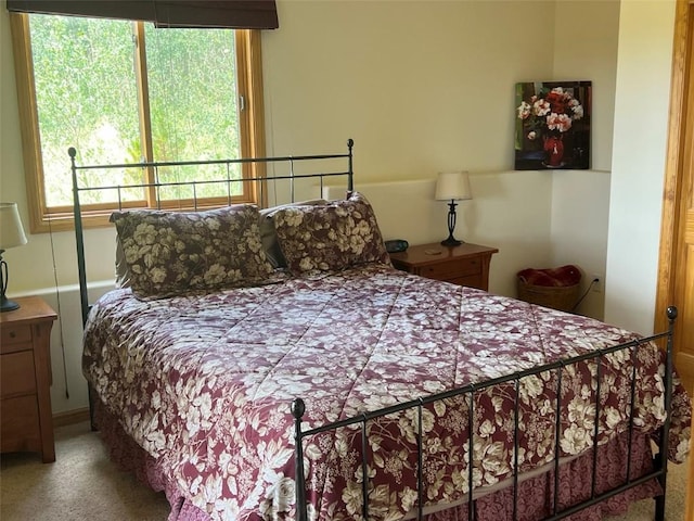 bedroom featuring carpet flooring and multiple windows