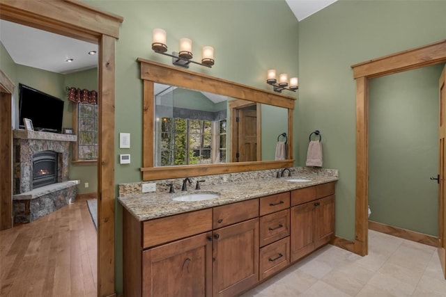 bathroom featuring vanity