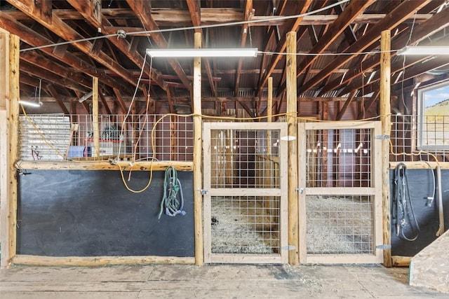 view of horse barn