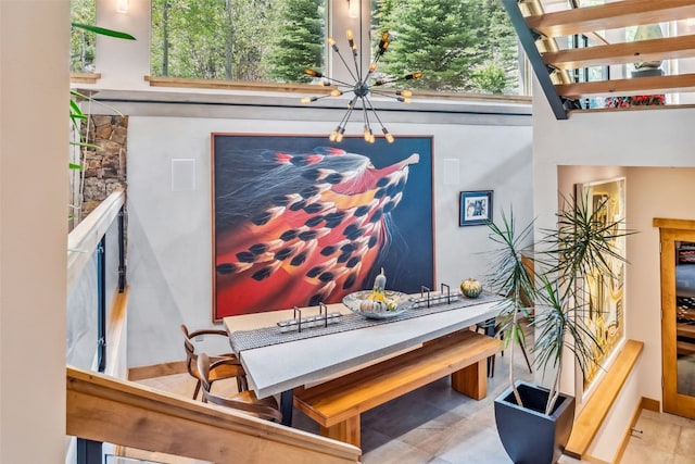 dining area with a wealth of natural light