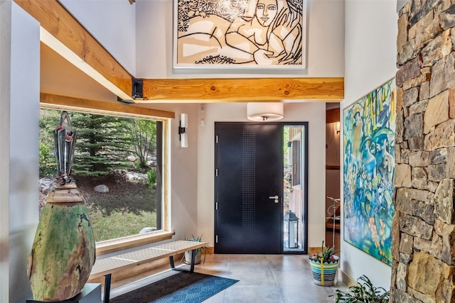 foyer featuring a wealth of natural light