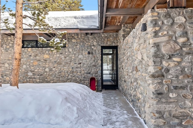 bedroom with multiple windows and wooden ceiling