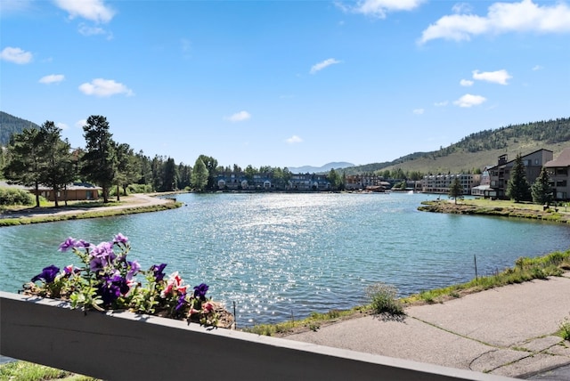 property view of water with a mountain view